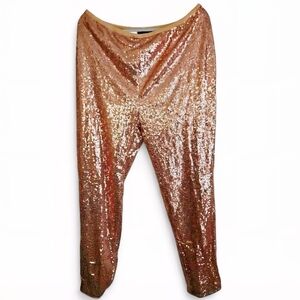 Rose Gold Sequin Pants XL to 2X
